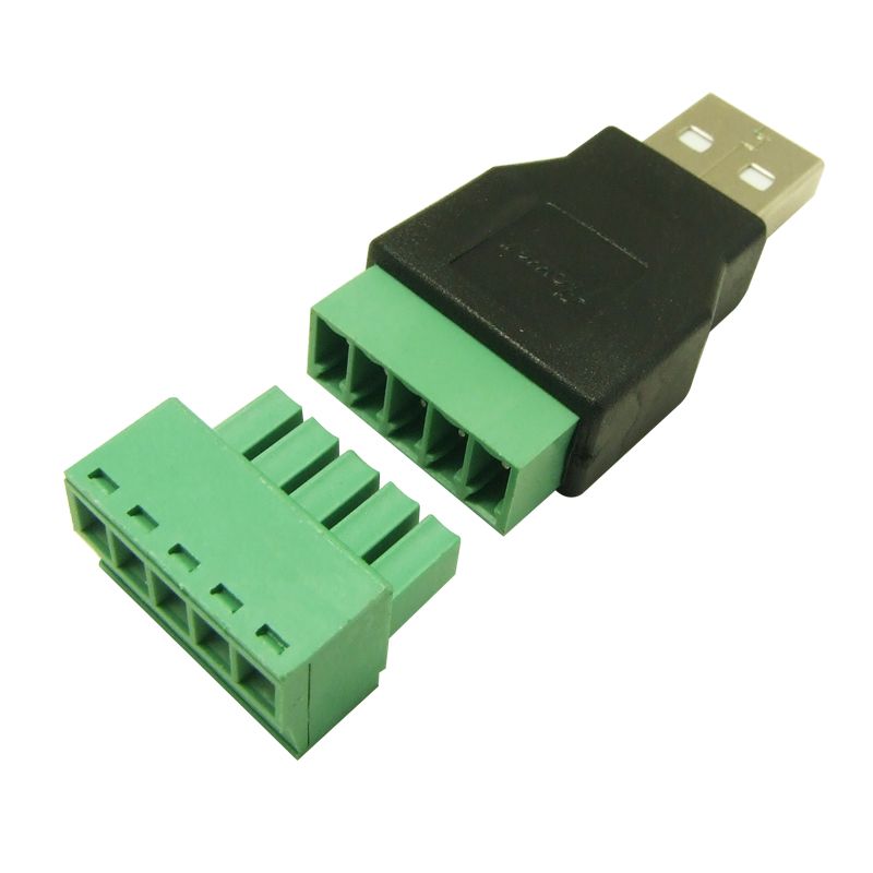 USB-A connector male met schroef terminals 03